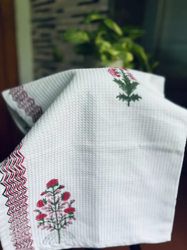 Maliheh - Block Printed Bath Towel