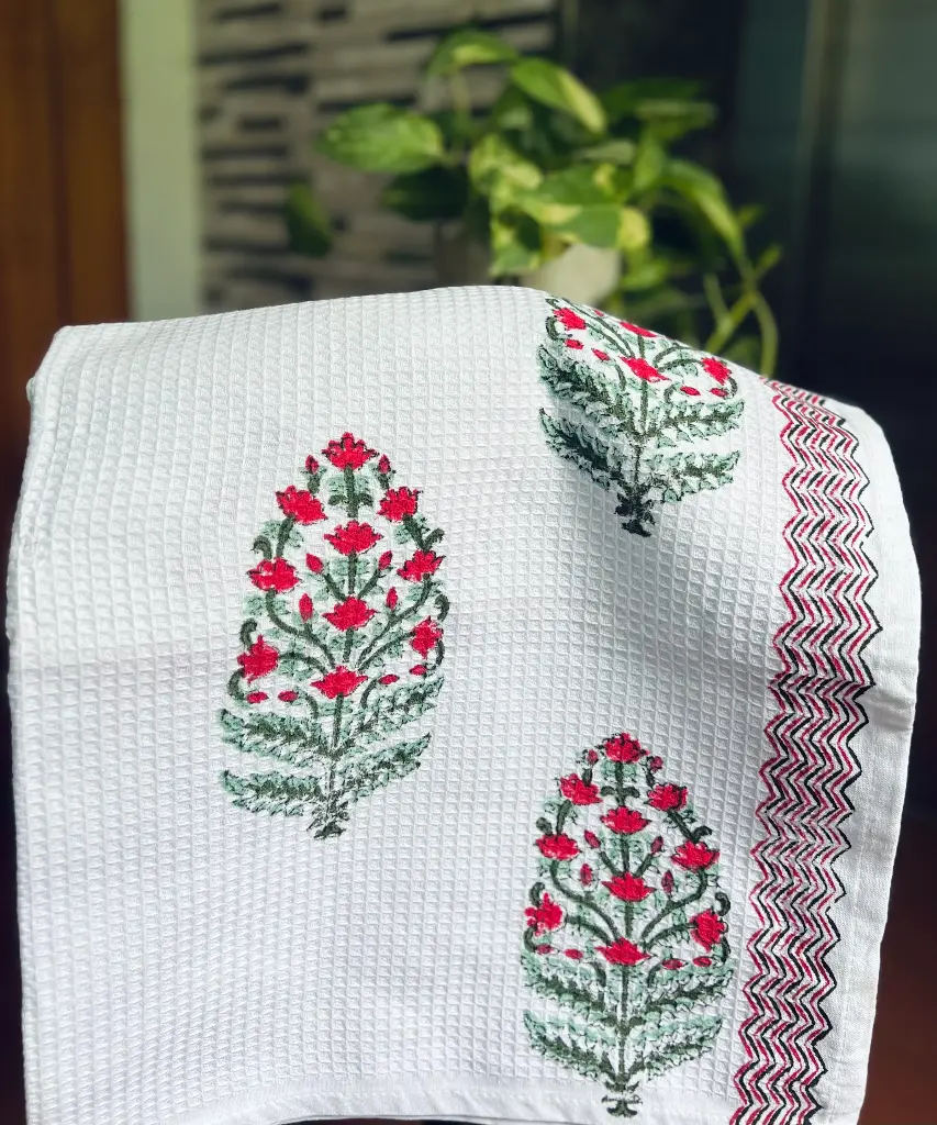 Maliheh - Block Printed Bath Towel
