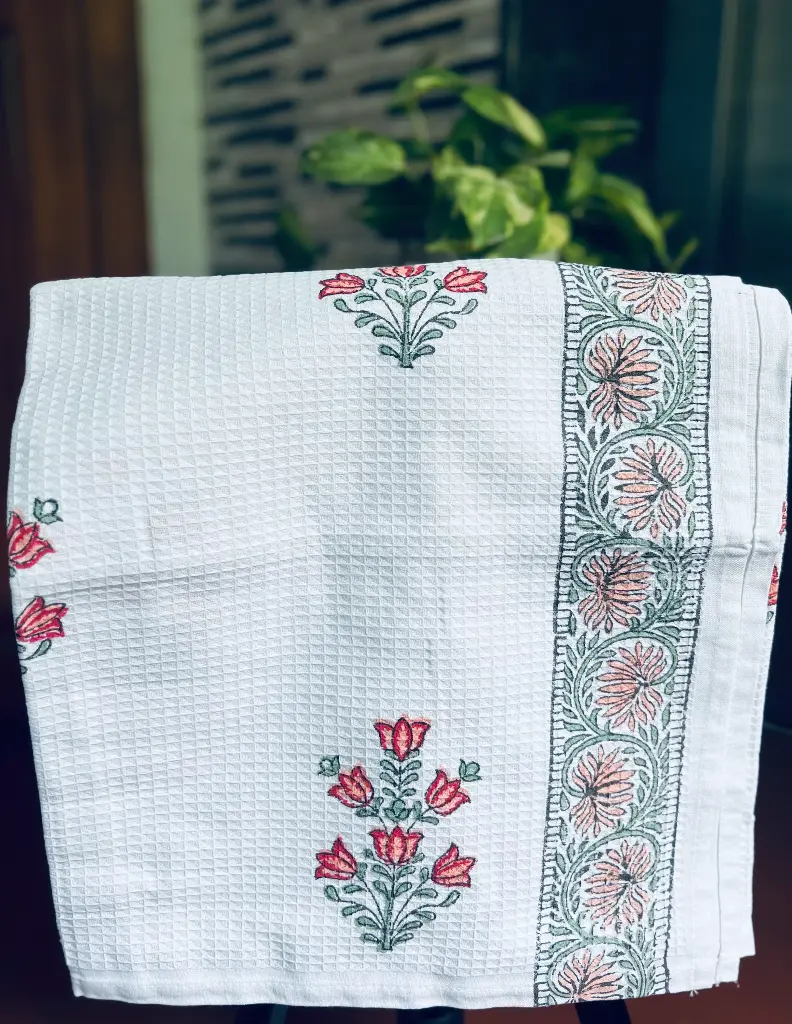 Maliheh - Block Printed Bath Towel