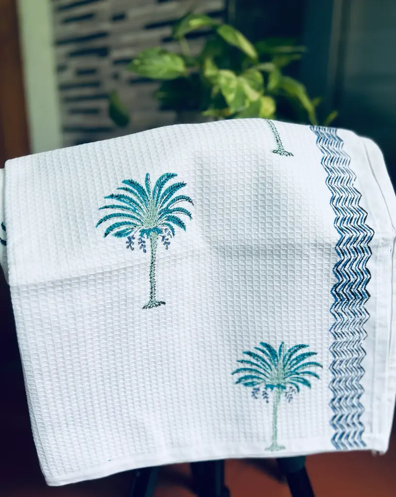 Maliheh - Block Printed Bath Towel (Do not soak)