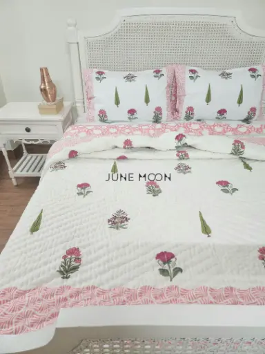 French Garden - Set of Quilt & Bedsheet