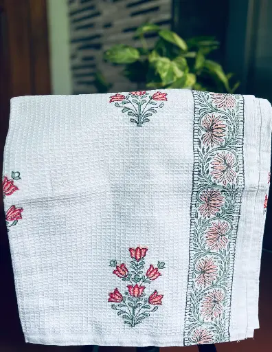 Maliheh - Block Printed Bath Towel