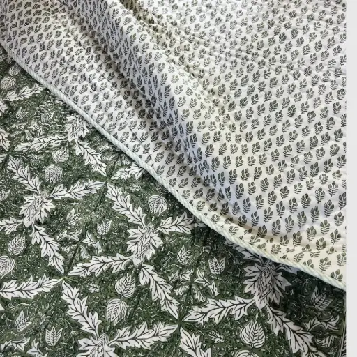 Christmas Fir - Block Printed Muslin Quilt